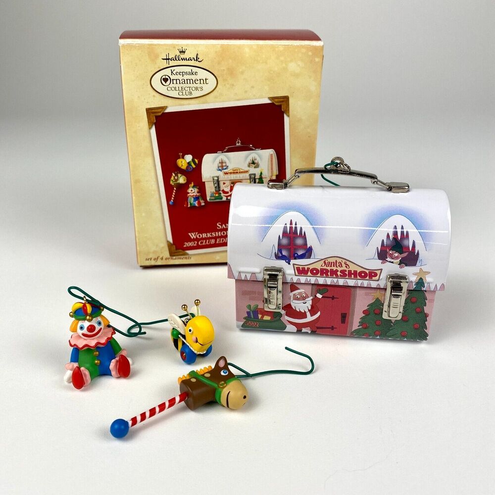 Hallmark Keepsake 2002 Santa's Workshop Lunchbox Club Edition Ornament Christmas